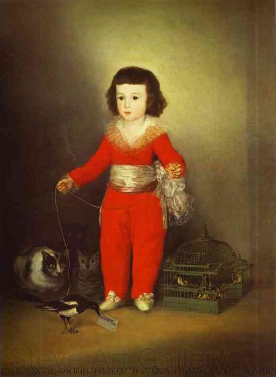 Francisco Jose de Goya Don Manuel Osorio Manrique de Zunica Germany oil painting art